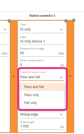 A screenshot from Tagsurance 3. IO-only station to pass or fail signal.